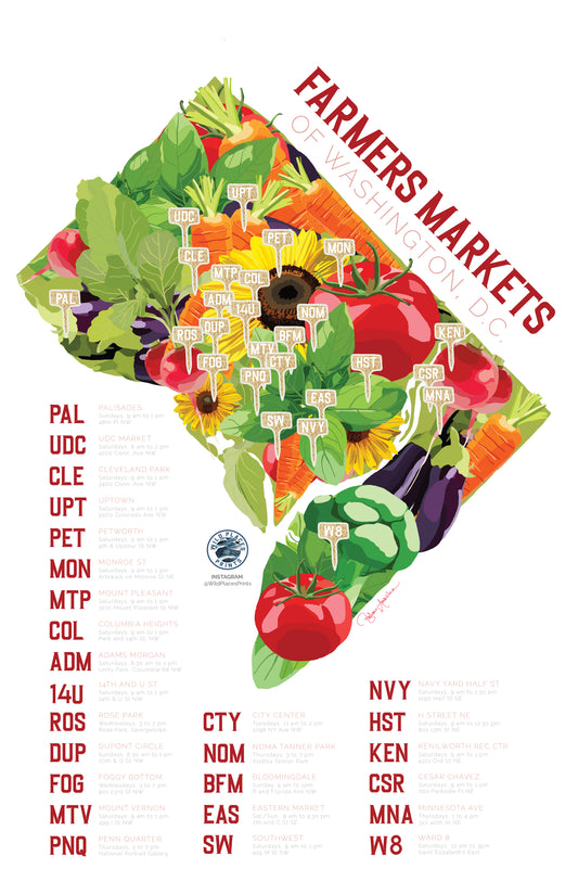 DC Farmers Markets Map