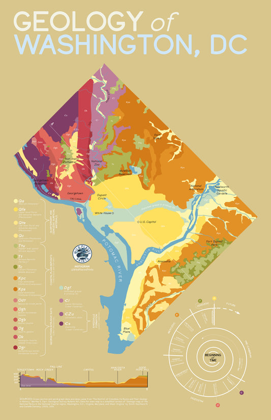 Geology of Washington DC Map